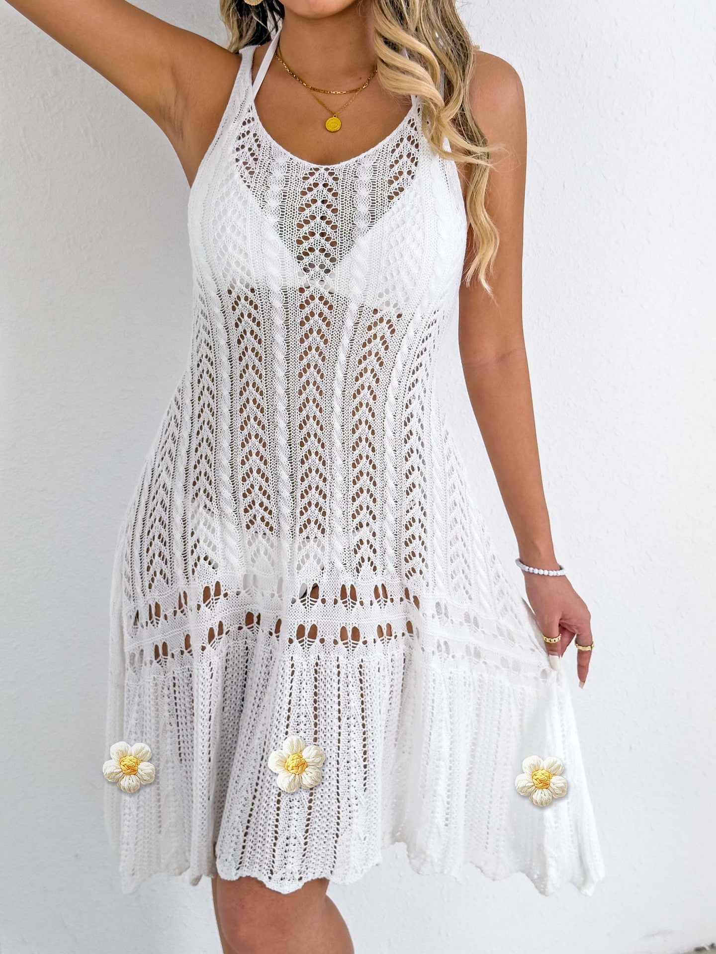Robe de plage en crochet pour femmes Chic und Stil