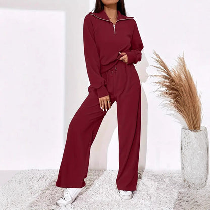 Dames ensemble de sport avec fermeture éclair moderne et coupe décontractée Chic und Stil
