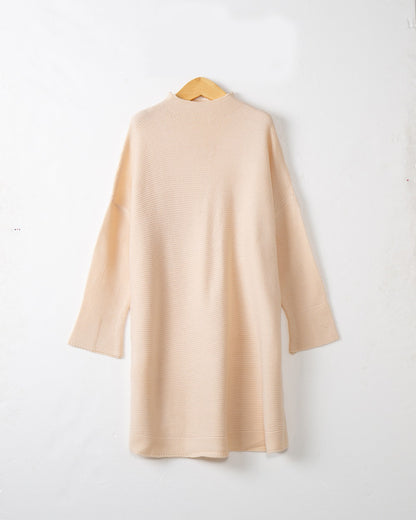 Dames Grand pull à col roulé en tricot doux Chic und Stil