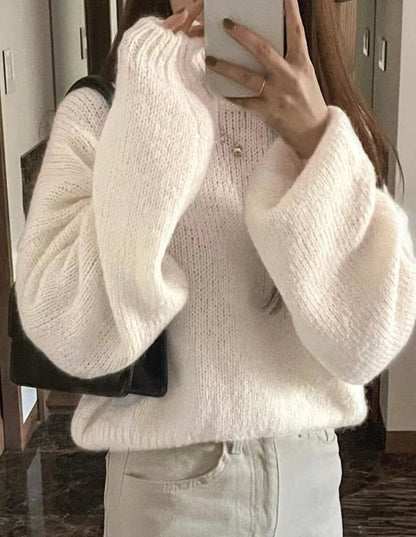 Pull en tricot confortable pour femmes avec coupe ample et détails côtelés classiques Chic und Stil