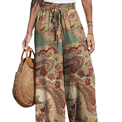 Wide pants for women with paisley pattern Chic and Style