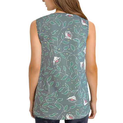 Chemise sans manches pour femmes avec imprimé floral et matériau respirant Chic und Stil