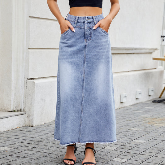 High quality denim maxi skirts for women in Chic and Stylish style