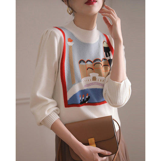 Pull en maille artistique pour femmes Chic und Stil