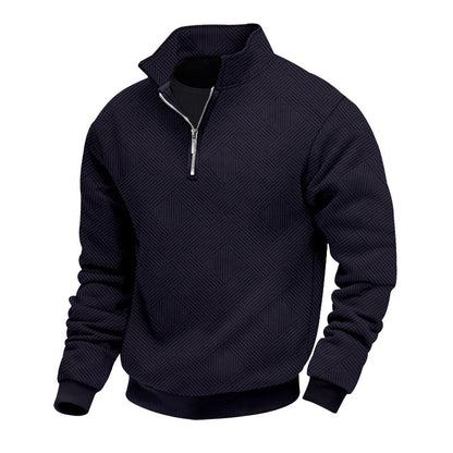 Pullover en maille fine pour hommes avec col montant Chic und Stil