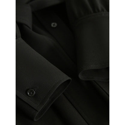 Robe chemise mi-longue élégante pour femmes avec ceinture à nouer Chic und Stil