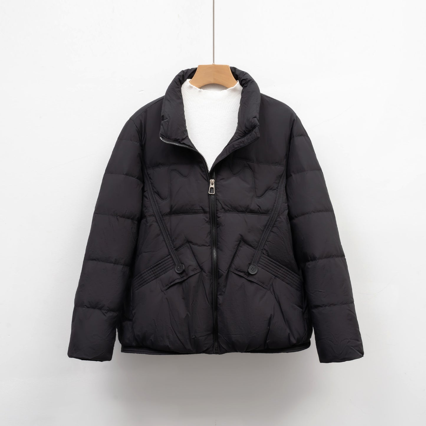 Dames doudoune d'hiver matelassée avec poches pratiques et grand col Chic und Stil