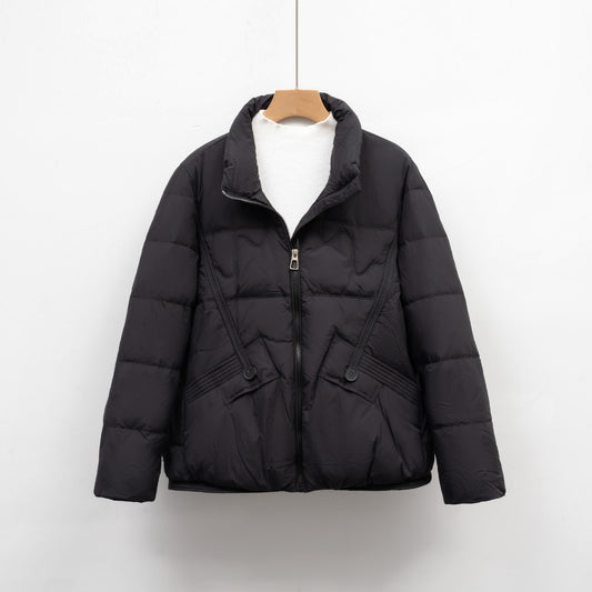 Dames doudoune d'hiver matelassée avec poches pratiques et grand col Chic und Stil