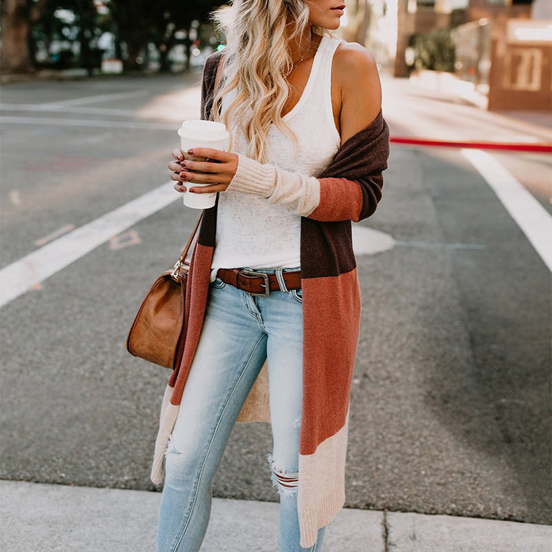 Cardigan surdimensionné en coloris blocs pour femmes Chic und Stil