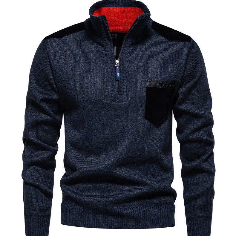 Pull homme avec col montant et accents à la mode Chic und Stil
