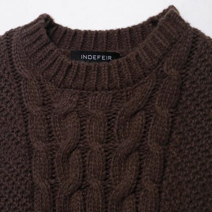 Pull en grosse maille pour femmes avec col rond et coupe décontractée Chic und Stil