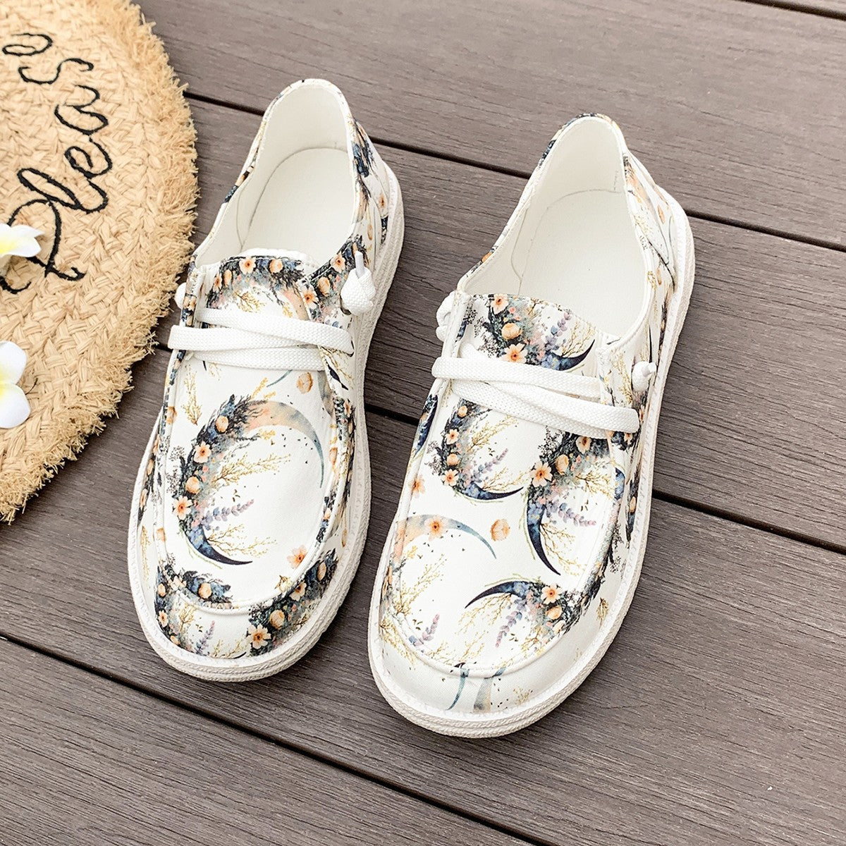 Chaussures de loisirs pour femmes avec un design graphique unique et une semelle en caoutchouc confortable Chic und Stil