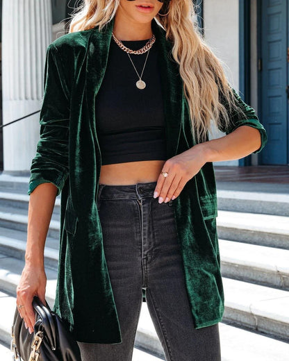 Dames élégante manteau long avec coupe décontractée et poches Chic und Stil