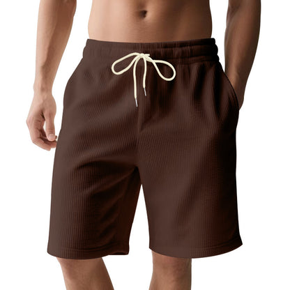 Shorts de sport pour hommes respirants avec taille élastique et cordon de serrage Chic und Stil
