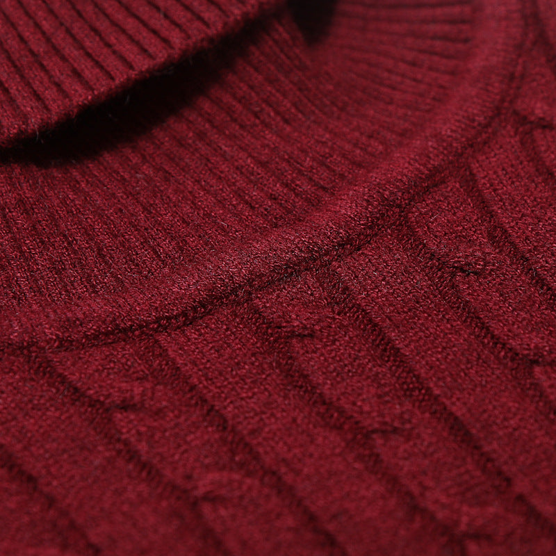 Men's high-quality cashmere pullover with structured cable knit pattern Chic and Style