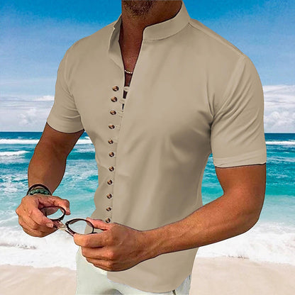 Chemise à col mandarin pour hommes Chic und Stil