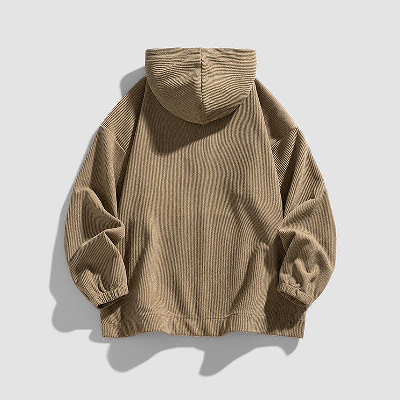 Dames pull à capuche moelleux avec demi-fermeture éclair Chic und Stil