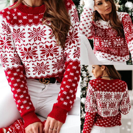 Pull d'hiver pour femmes avec motif folklorique Chic und Stil