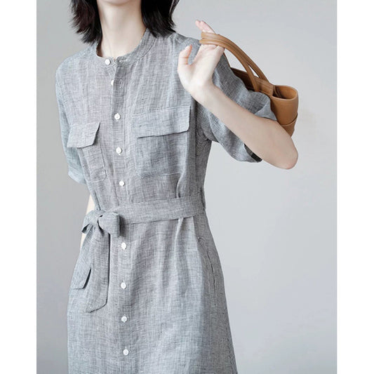 Robe chemise utilitaire décontractée pour femmes Chic und Stil