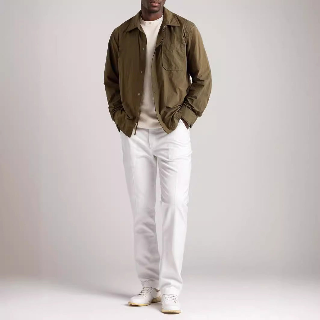 Chemise polyvalente pour hommes avec poche poitrine appliquée et col élégant Chic und Stil