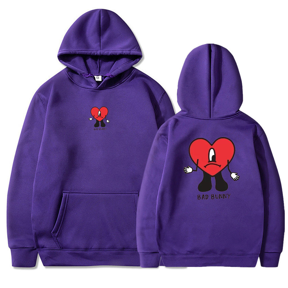 Pull à capuche pour femmes avec motif cœur créatif Chic und Stil