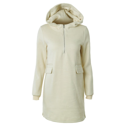 Robe sweat à capuche et zippée pour femmes Chic und Stil