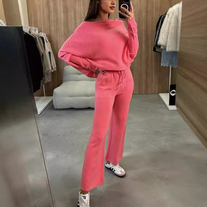 Dames ensemble tricot décontracté et élégant à coupe ample Chic und Stil
