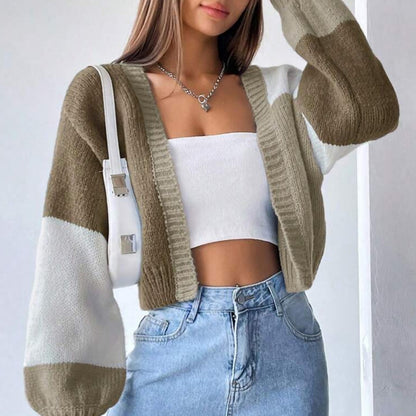 Cardigan décontracté pour femmes dans un design moderne à blocs de couleurs Chic und Stil