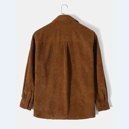 Veste en corduroy pour hommes avec une optique finement structurée et une poche poitrine pratique Chic und Stil