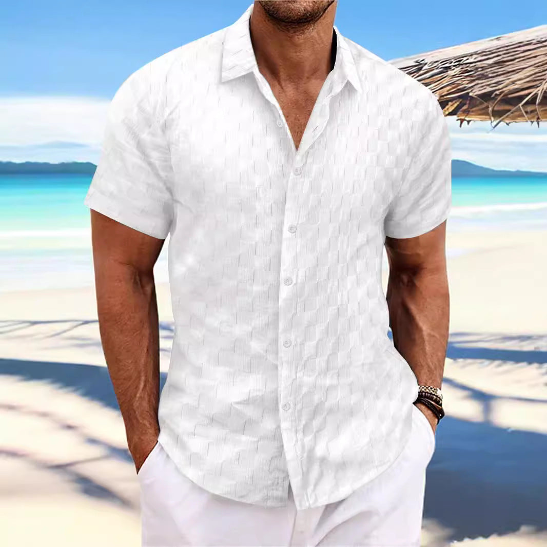 Chemise de loisirs à manches courtes structurée pour hommes Chic und Stil