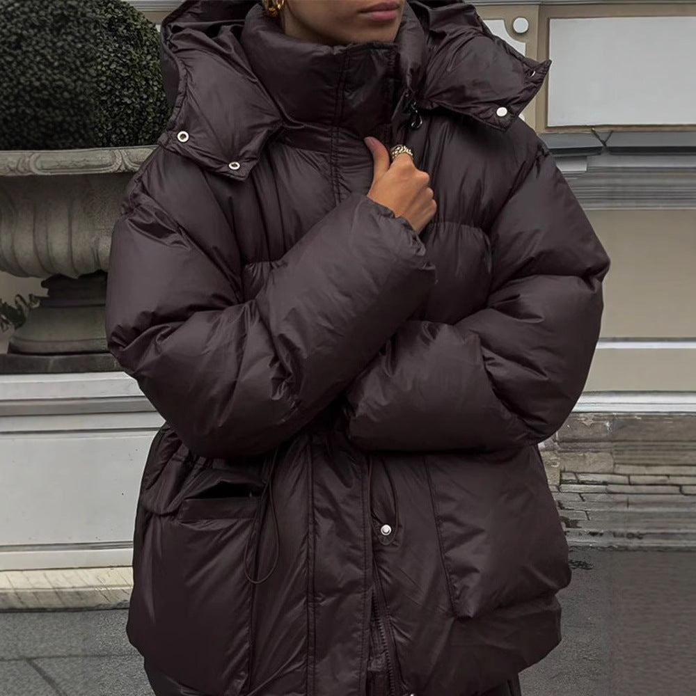 Dames doudoune oversized avec col montant et poches Chic und Stil