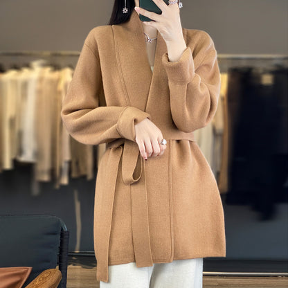 Dames Gilet à la mode avec ceinture Chic und Stil