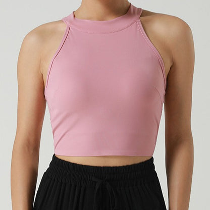 Ladies Sportif Crop-top with high collar and breathable properties Chic and Style