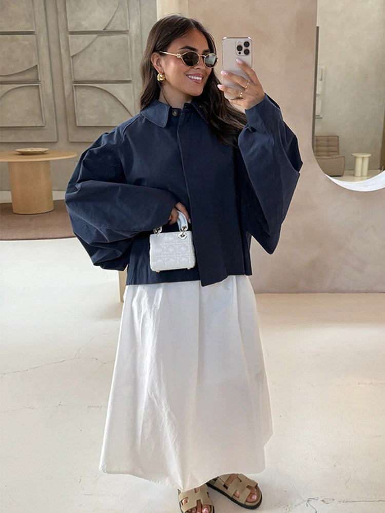 Chemisier oversize pour femme avec des manches bouffantes décoratives Chic und Stil