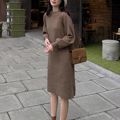 Robe en tricot élégante pour femmes avec design en côtes verticales Chic und Stil