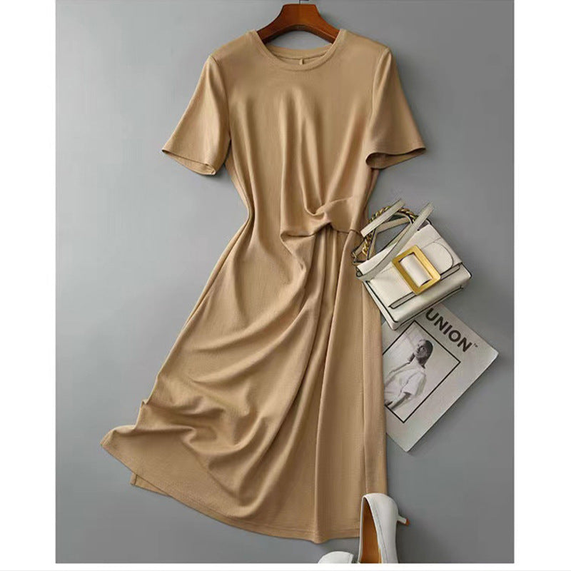 Robe A-Line décontractée pour femmes avec détail de nœud sur le côté Chic und Stil