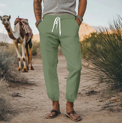 Casual cargo pants for men with elastic waistband and practical pockets Chic and Style