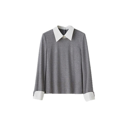 Pull superposé pour femmes avec col contrasté Chic und Stil