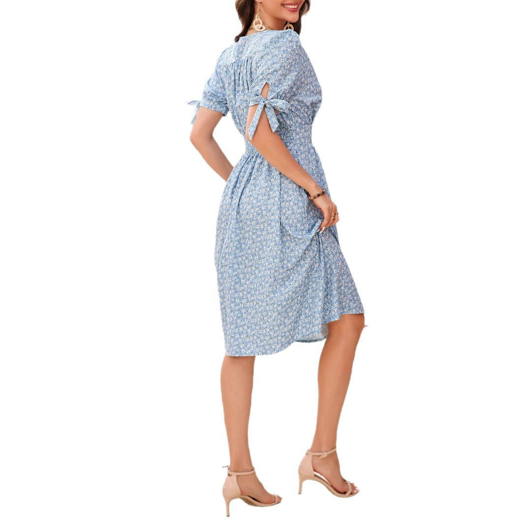 Dames Vintage Loisirs Bouton-Down Robe Chic und Stil