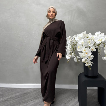 Robe maxi féminine tendance en tissu fluide avec des manches larges Chic und Stil