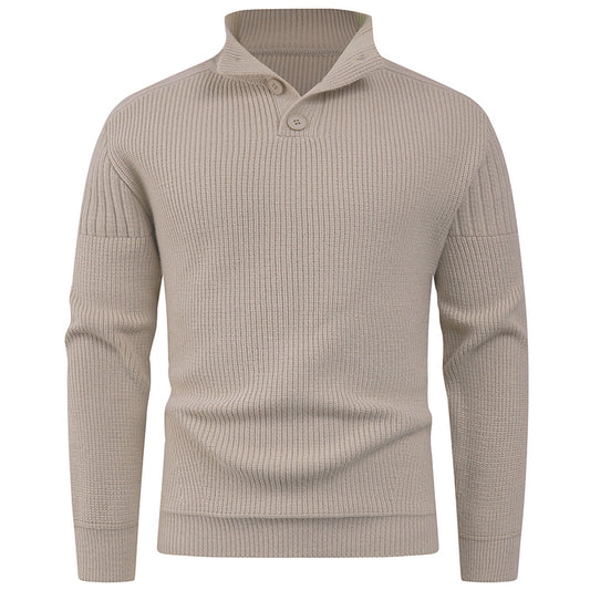 Pull innovant à demi-zip pour hommes avec structure côtelée Chic und Stil