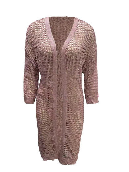 Dames Blouse en crochet aérien avec design ouvert et manches larges Chic und Stil