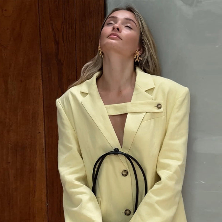 Chic Designer Blazer and Shorts Set for Women