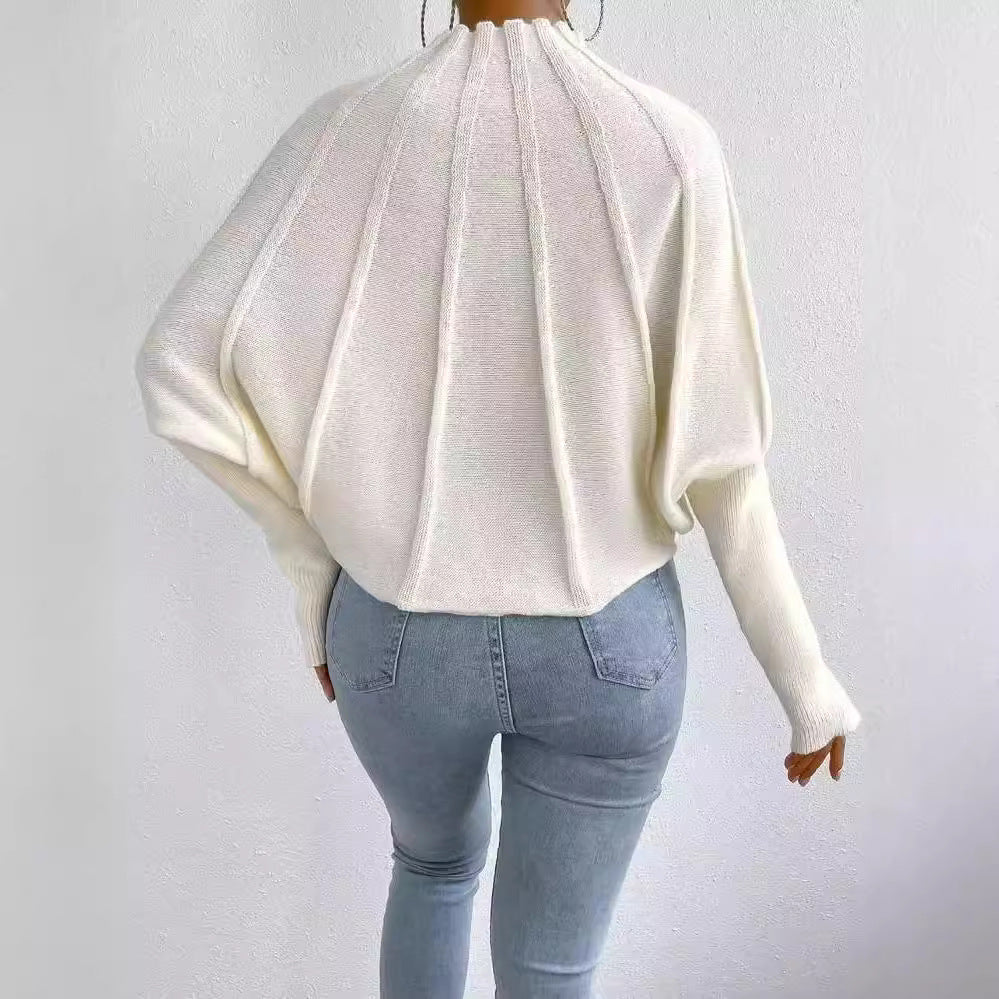 Pull en tricot pour femme avec col montant Chic und Stil