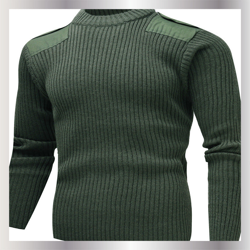 Pull en tricot pour hommes avec décolleté en V et détails décoratifs sur les épaules Chic und Stil