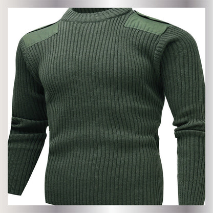 Pull en tricot pour hommes avec décolleté en V et détails décoratifs sur les épaules Chic und Stil