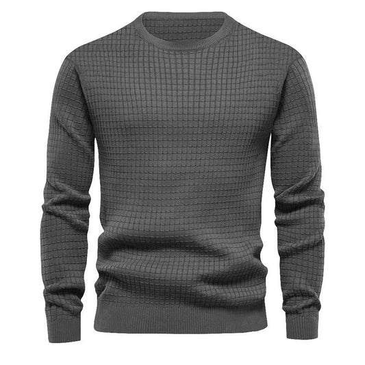 Structured long sleeve pullover for men Chic und Stil