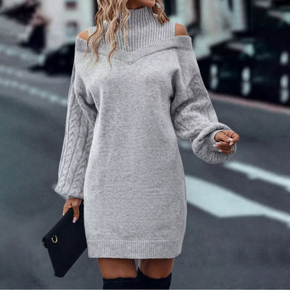 Robe en maille pour femmes avec des manches oversize Chic und Stil