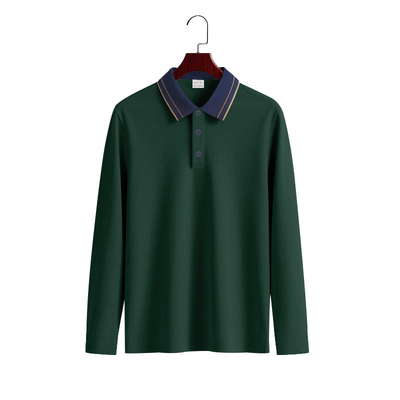 Polo pour homme à manches longues avec col élégant Chic und Stil
