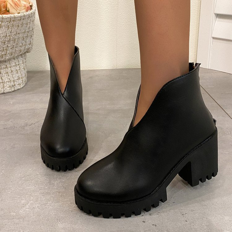 Bottes pour dames avec un robuste talon bloc et une semelle antidérapante Chic und Stil